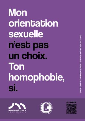Mon orientation sexuelle n'est pas un choix. Ton homophobie, si.